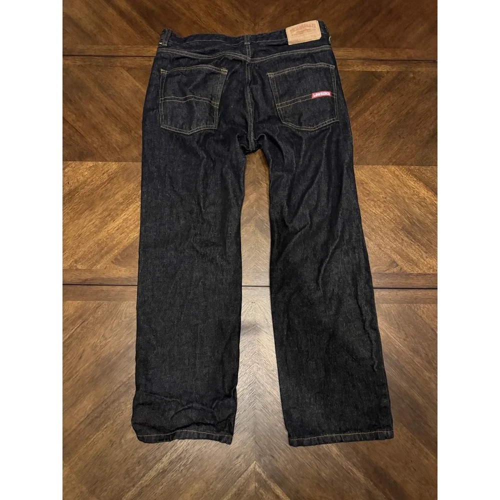 Lowrider Classic Dark Wash Denim Jeans Mens 36x30‎ Cotton Straight Leg |K1